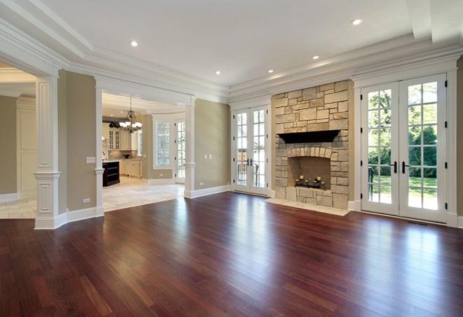 newly installed wood flooring in modern home